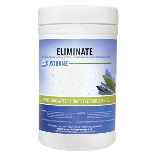 Lingettes Eliminate virucide, 7" x 8", 180 lingettes Nia-Chem Ltd.