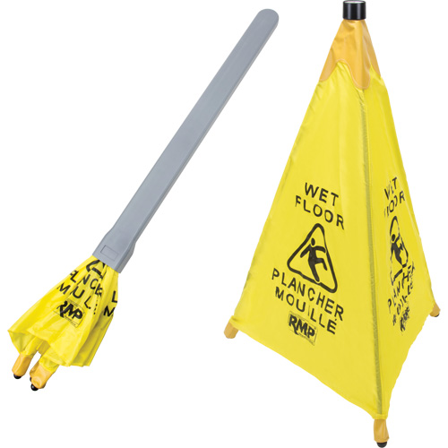 "Wet Floor" Pop-Up Safety Cone, Bilingual with Pictogram Nia-Chem Ltd.