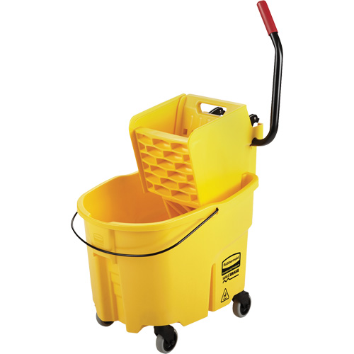 WaveBrake&reg; Mop Bucket & Wringer Combo Pack, Side Press, 8.75 US Gal.(35 Quart), Yellow Nia-Chem Ltd.