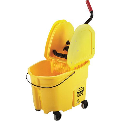 Ensemble de seau pour vadrouille et essoreuse WaveBrake, Pression vers le bas, 8,75 gal. US (35 pintes), Jaune Nia-Chem Ltd.