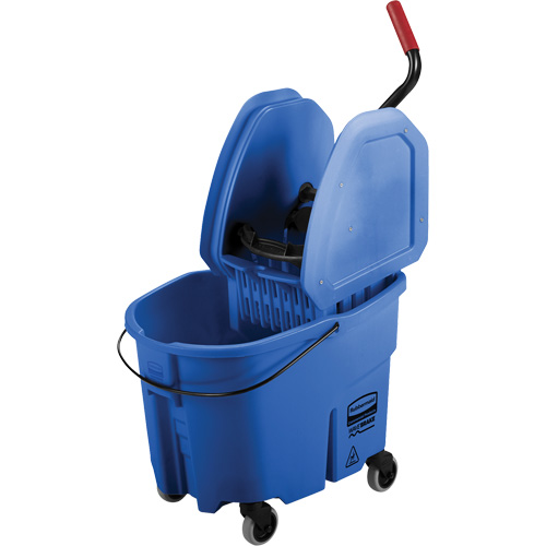 Ensemble de seau pour vadrouille et essoreuse WaveBrake, Pression vers le bas, 8,75 gal. US (35 pintes), Bleu Nia-Chem Ltd.