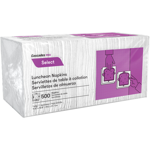 Pro Select 1/4 Fold Luncheon Napkins, 1 Ply, 12.5" x 11.5" Nia-Chem Ltd.