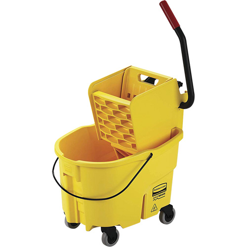 WaveBrake&reg; Mop Bucket and Wringer, Side Press, 6.5 US Gal. (26 Quart), Yellow Nia-Chem Ltd.