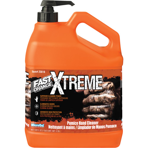 Nettoyant professionnel pour les mains Xtreme, Pierre ponce, 3,78 L, Bouteille &agrave; pompe, Orange Nia-Chem Ltd.