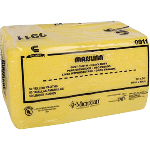 Masslin Heavy-Duty Dust Cloth, Microfibre, Yellow Nia-Chem Ltd.