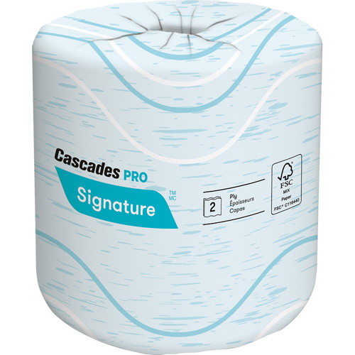 Pro Signature Toilet Paper, 2 Ply, 400 Sheets/Roll, 133' Length, White Nia-Chem Ltd.