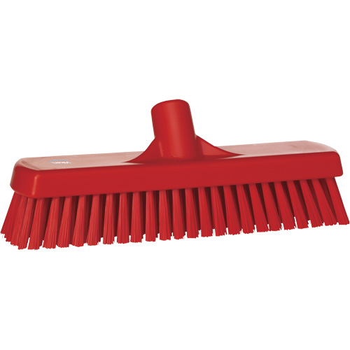 Deck & Wall Scrub Brush, Stiff Bristles, 12", Polyester, Red Nia-Chem Ltd.