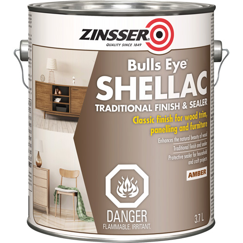Scellant &agrave; la gomme-laque Zinsser Bulls Eye, Ambr&eacute;e, 3,7 L Nia-Chem Ltd.