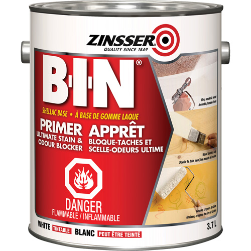 B-I-N&reg; Shellac-Base Sealer Primer, 3.7 L, Gallon, Tintable White Nia-Chem Ltd.