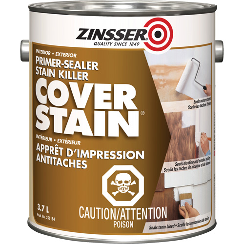 Scellant d'appr&ecirc;t &agrave; base d'huile Cover Stain, 3,7 L, Gallon, Blanc Nia-Chem Ltd.