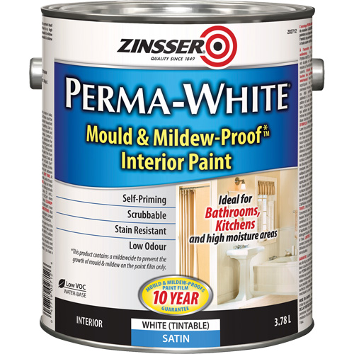 Perma-White&reg; Mold & Mildew-Proof Interior Paint, 3.78 L, Gallon, White Nia-Chem Ltd.
