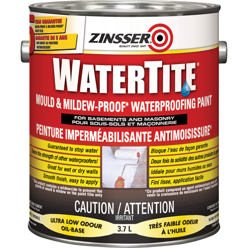 Watertite&reg; Mold & Mildew-Proof Waterproofing Paint, White, Eggshell, 3.78 L, Gallon Nia-Chem Ltd.