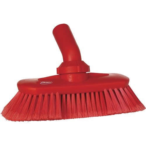 Brosse de lavage aliment&eacute;e en eau et &agrave; angle r&eacute;glable, Soies Doux, Longueur de 9-1/4", Rouge Nia-Chem Ltd.