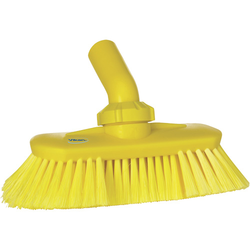 Brosse de lavage aliment&eacute;e en eau et &agrave; angle r&eacute;glable, Soies Doux, Longueur de 9-1/4", Jaune Nia-Chem Ltd.