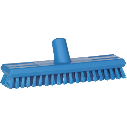 Brosse lave-pont aliment&eacute;e en eau, Crins Extra-ferme, 10-3/4", Polyester, Bleu Nia-Chem Ltd.