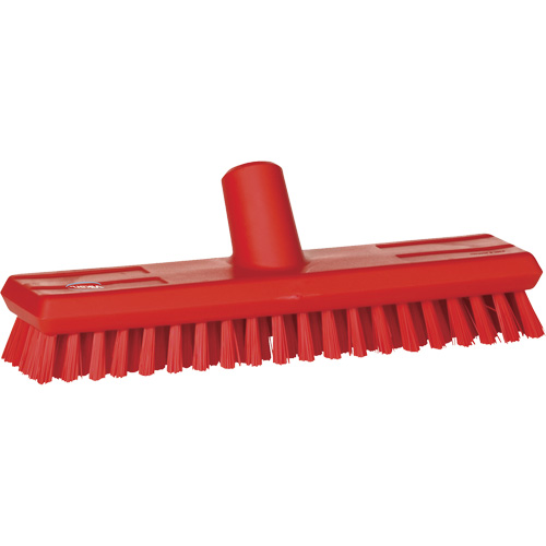 Water-Fed Deck Scrub Brush, X-Coarse Bristles, 10-3/4", Polyester, Red Nia-Chem Ltd.