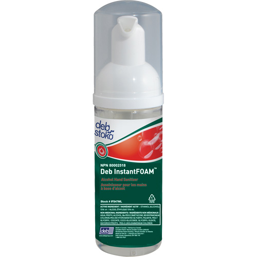 D&eacute;sinfectant pour les mains Instantfoam, 47 ml, Bouteille &agrave; pompe, 70 % alcool Nia-Chem Ltd.