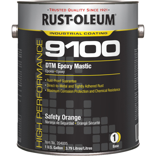 Base de mastic &eacute;poxy DTM du syst&egrave;me 9100, Orange s&eacute;curit&eacute;, Gallon Nia-Chem Ltd.