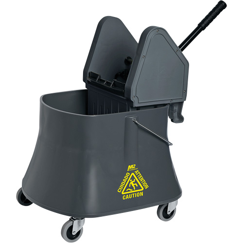 Champ Bucket & Wringer Combo, Down Press, 10 US Gal.(40 Quart), Grey Nia-Chem Ltd.