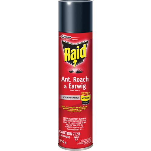 Insecticide contre fourmis, coquerelles et perce-oreilles Raid, 350 g, &agrave; base de solvant Nia-Chem Ltd.