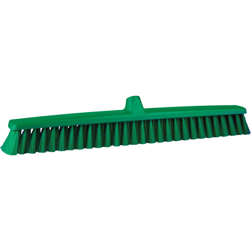 ColorCore Push Broom, Fine Bristles, 24", Polypropylene, Green Nia-Chem Ltd.