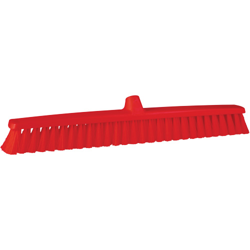 ColorCore Push Broom, Fine Bristles, 24", Polypropylene, Red Nia-Chem Ltd.