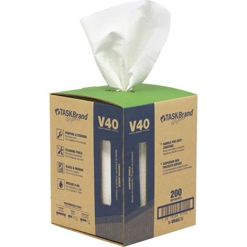Essuie-tout de s&eacute;rie de qualit&eacute; V40 TaskBrand, Tout usage, 12" lo x 10" la Nia-Chem Ltd.