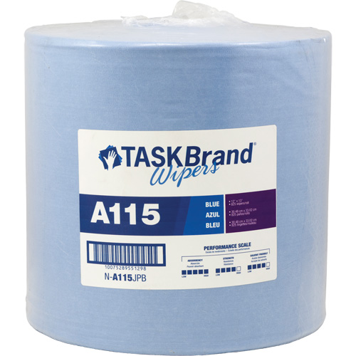 TaskBrand&reg; A115 Advanced Performance Wipers, Heavy-Duty, 13" L x 12" W Nia-Chem Ltd.