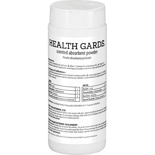Poudre absorbante parfum&eacute;e Health Gards, 16 oz, Canette Nia-Chem Ltd.