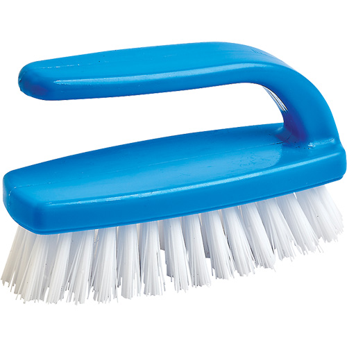 Brosse pour le nettoyage des ongles, 4" l, Soies Synth&eacute;tique, Bleu/Blanc Nia-Chem Ltd.