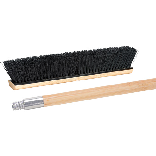 Balai-brosse avec manche &agrave; filetage m&eacute;tallique, 24", Moyen, Soies Tampico Nia-Chem Ltd.