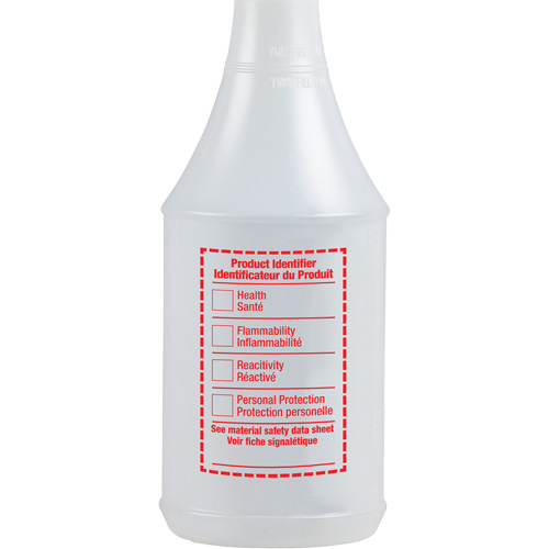 Bouteille &agrave; pulv&eacute;risateur ronde avec &eacute;tiquette SIMDUT, 24 oz Nia-Chem Ltd.