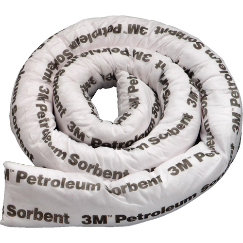Barri&egrave;re de pollution absorbante double pour produits p&eacute;troliers, Huile seulement, 8' lo x 3" la, Absorption 15,7 gal Nia-Chem Ltd.