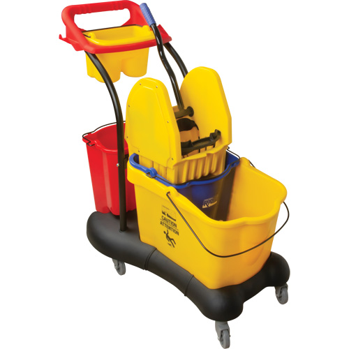 Multifunctional Mop Trolley, Down Press, 9.5 US Gal.(38 Quart), Yellow Nia-Chem Ltd.