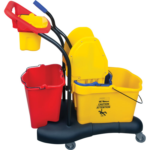 Multifunctional Mop Trolley, Down Press, 9.5 US Gal.(38 Quart), Yellow Nia-Chem Ltd.
