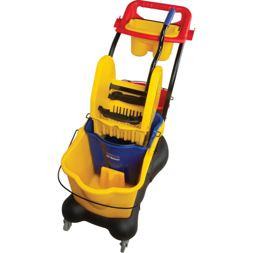Multifunctional Mop Trolley, Down Press, 9.5 US Gal.(38 Quart), Yellow Nia-Chem Ltd.