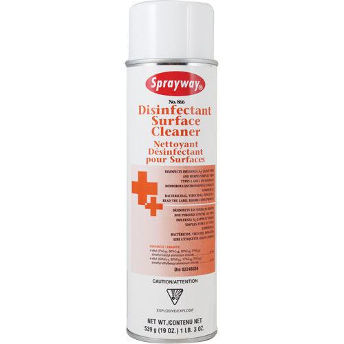 D&eacute;sinfectant et nettoyant de surface, 19 oz liq., Canette a&eacute;rosol Nia-Chem Ltd.