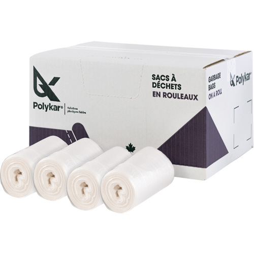 Sacs &agrave; d&eacute;chets de haute densit&eacute;, Utilitaire, 36" la x 26" lo, 13 microns, Givr&eacute;, Capacit&eacute; 45 L (12 gal.) Nia-Chem Ltd.