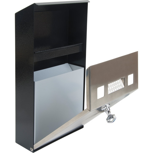 Smoking Receptacle, Wall-Mount, Stainless Steel, 1 Litre Capacity, 11-4/5" Height Nia-Chem Ltd.