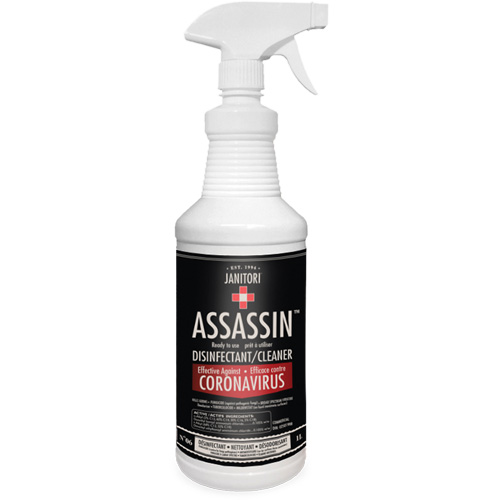 Janitori Assassin Ready-to-Use Disinfectant Cleaner, 1 L, Trigger Bottle Nia-Chem Ltd.