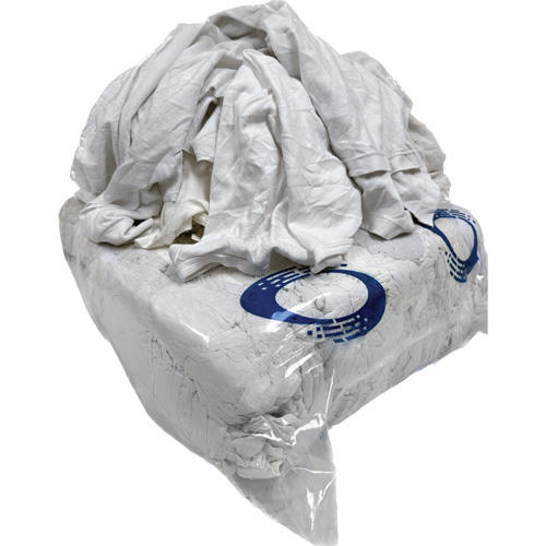 Wiping Rags, Cotton/Fleece, White, 25 lbs. Nia-Chem Ltd.