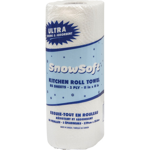 Snow Soft Premium Kitchen Towels, 2 Ply, 85 Sheets/Roll, 8" W, 11" L Nia-Chem Ltd.