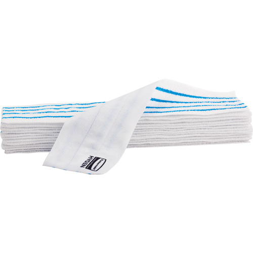 Disposable Mop Pad, Hook and Loop Style, Microfibre, 18" L x 4" W Nia-Chem Ltd.