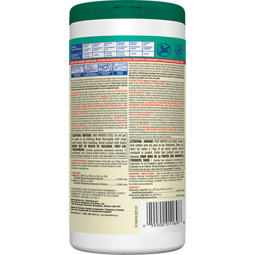 Lingettes d&eacute;sinfectantes, 75 lingettes Nia-Chem Ltd.