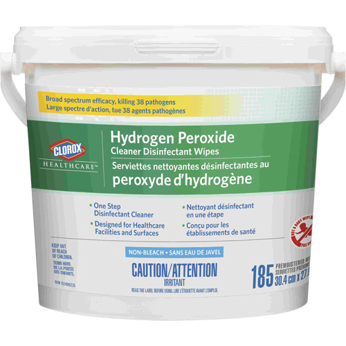 Lingettes d&eacute;sinfectantes et nettoyantes &agrave; base de peroxyde d'hydrog&egrave;ne Healthcare, 185 lingettes Nia-Chem Ltd.