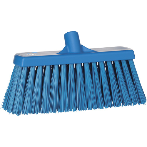 Heavy-Duty Push Broom, Stiff Bristles, 13", Polyester, Blue Nia-Chem Ltd.