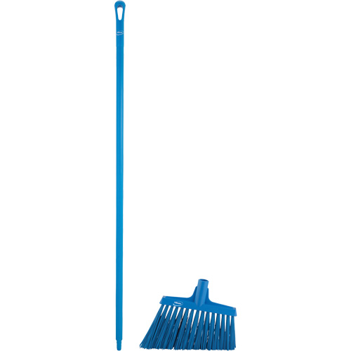 T&ecirc;te &agrave; balai en angle avec manche en m&eacute;tal, Crins Extra-ferme, 12", Polyester, Bleu Nia-Chem Ltd.