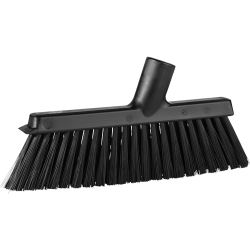 Balai biseaut&eacute; avec pas de vis inclin&eacute;, Crins Moyen, 10", Polyester, Noir Nia-Chem Ltd.