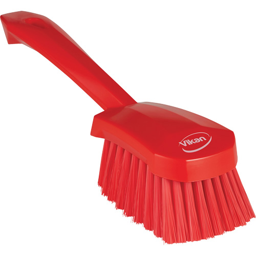 Short-Handled Washing Brush, Soft Bristles, 10-1/2" Long, Red Nia-Chem Ltd.