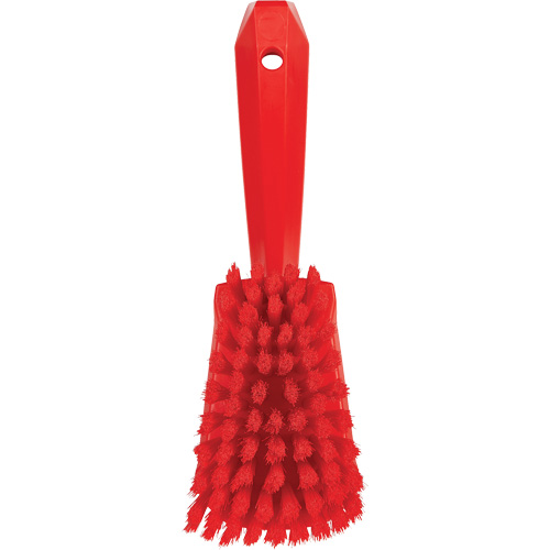 Short-Handled Washing Brush, Soft Bristles, 10-1/2" Long, Red Nia-Chem Ltd.